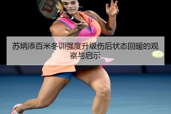 苏炳添百米冬训强度升级伤后状态回暖的观察与启示（dafabet）